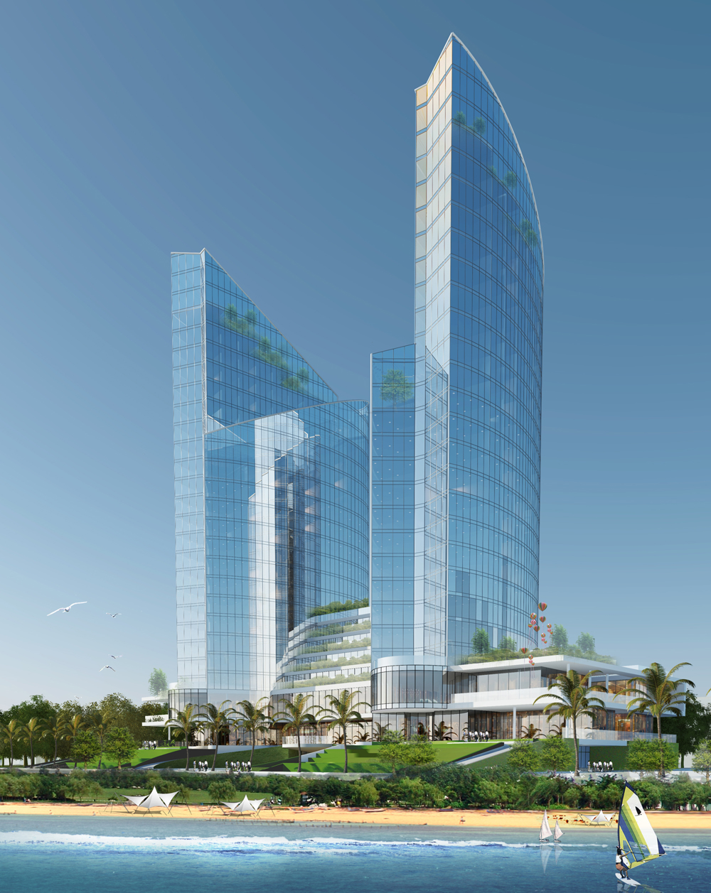 My Khe Sailing Hotel – Designed by IBSTAC Architects & Planners, Local Consultant