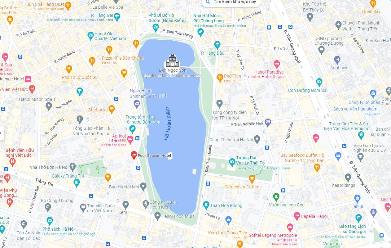 Map of Four Seasons Hoan Kiem Lake 6-Star Hotel